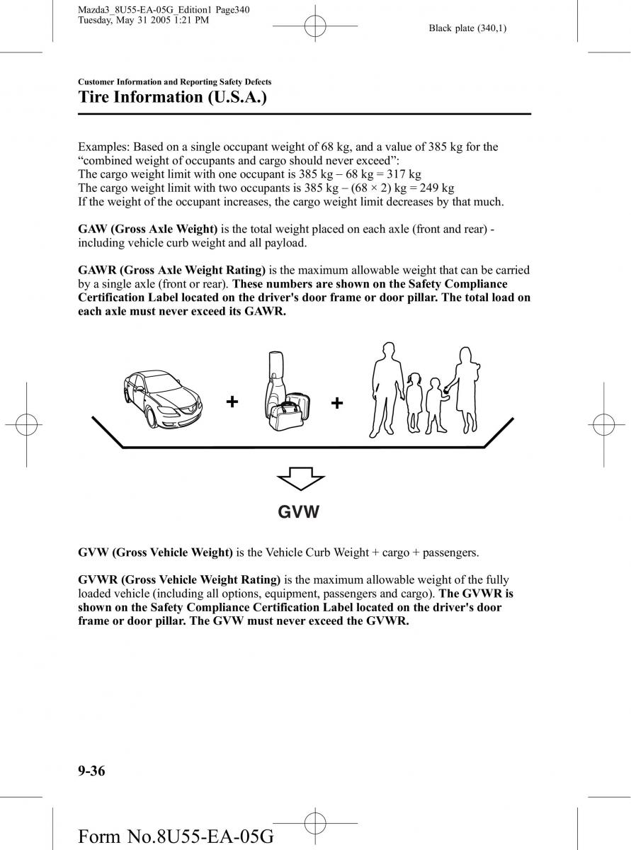 Mazda 3 I 1 owners manual / page 340