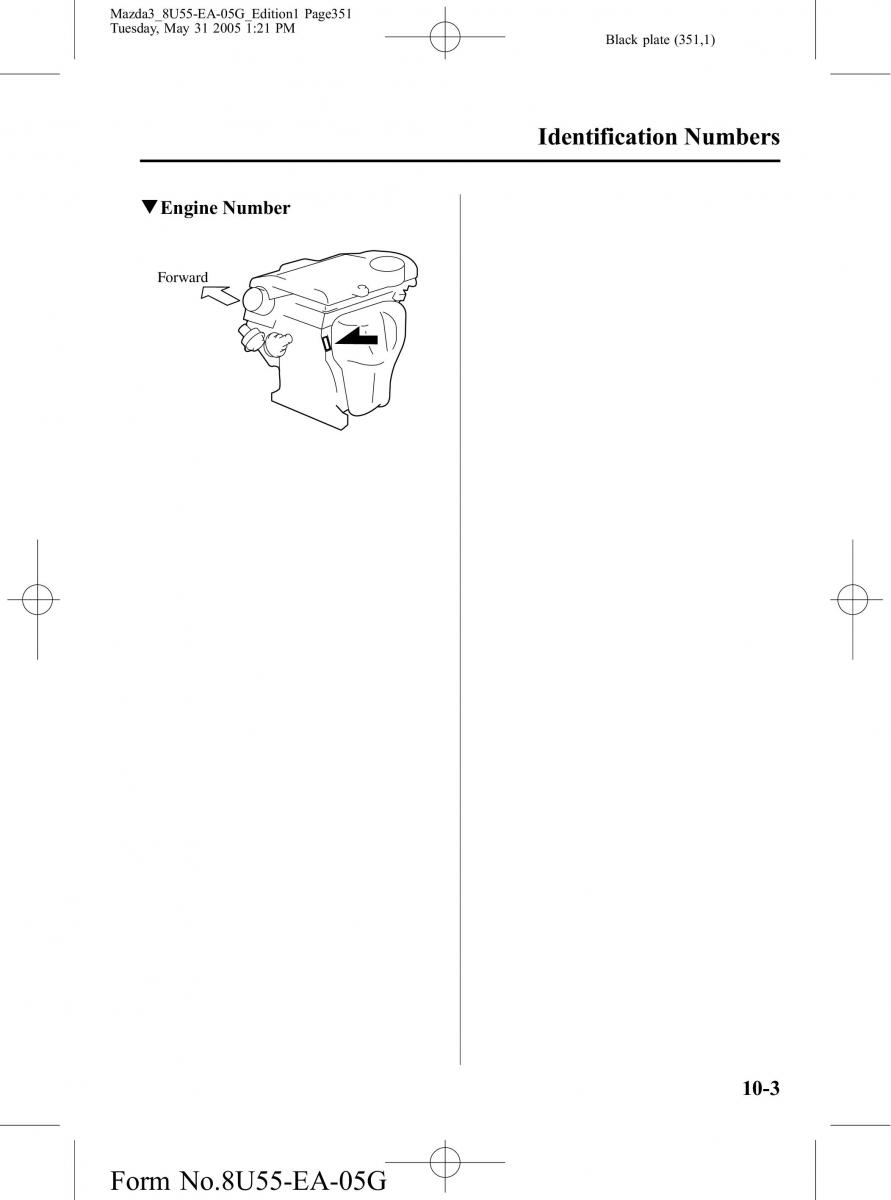 Mazda 3 I 1 owners manual / page 351