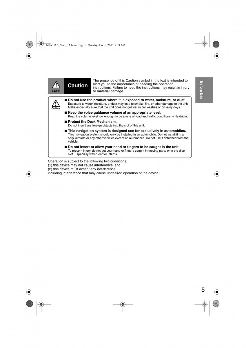 Mazda 3 I 1 owners manual / page 367