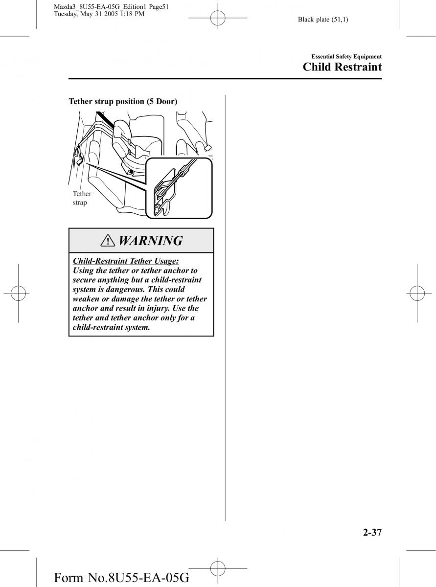 Mazda 3 I 1 owners manual / page 51