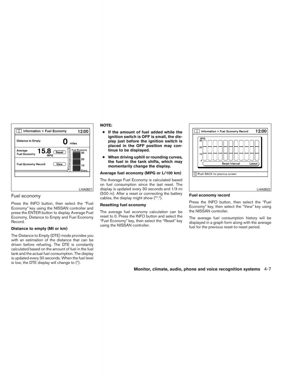 Nissan Pathfinder III 3 owners manual / page 180