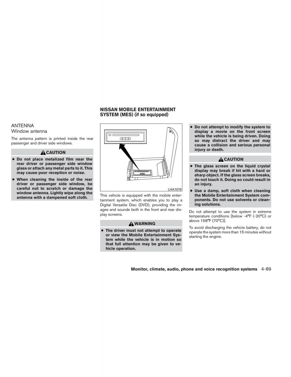 Nissan Pathfinder III 3 owners manual / page 262