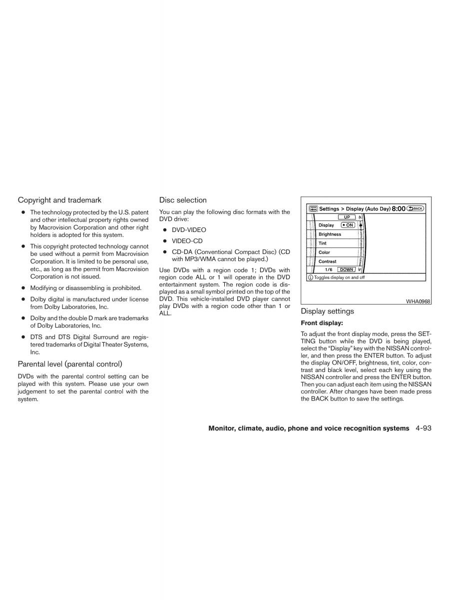 Nissan Pathfinder III 3 owners manual / page 266