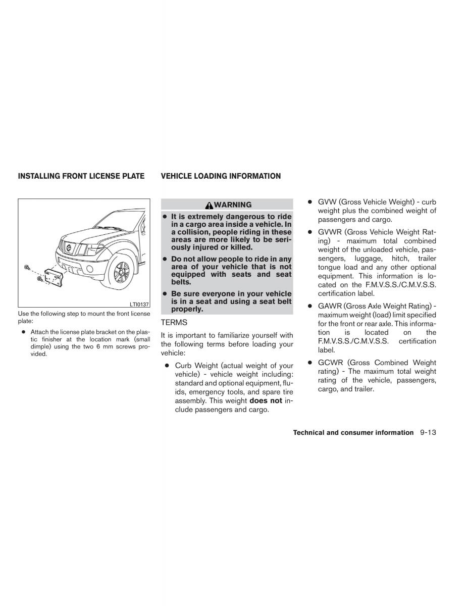 Nissan Pathfinder III 3 owners manual / page 452