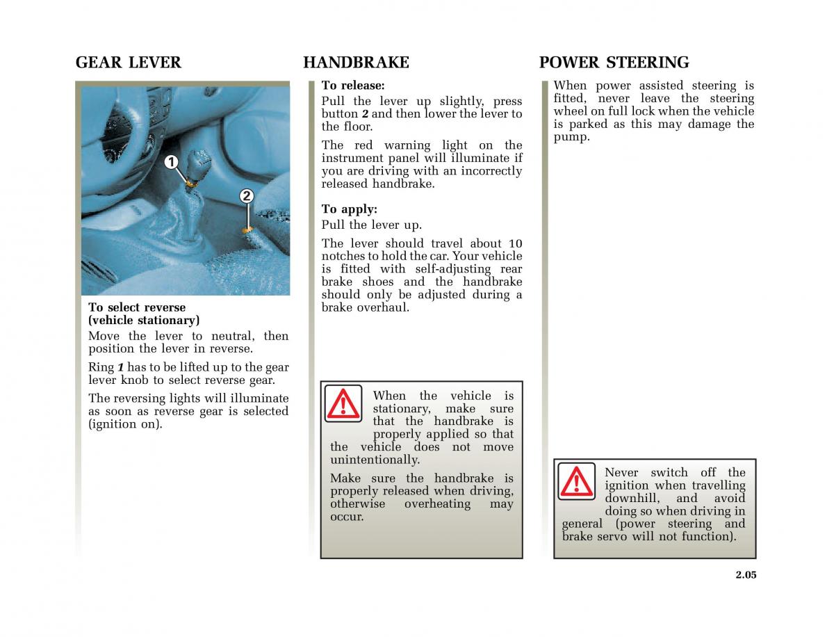 Renault Megane I 1 phase II owners manual / page 64