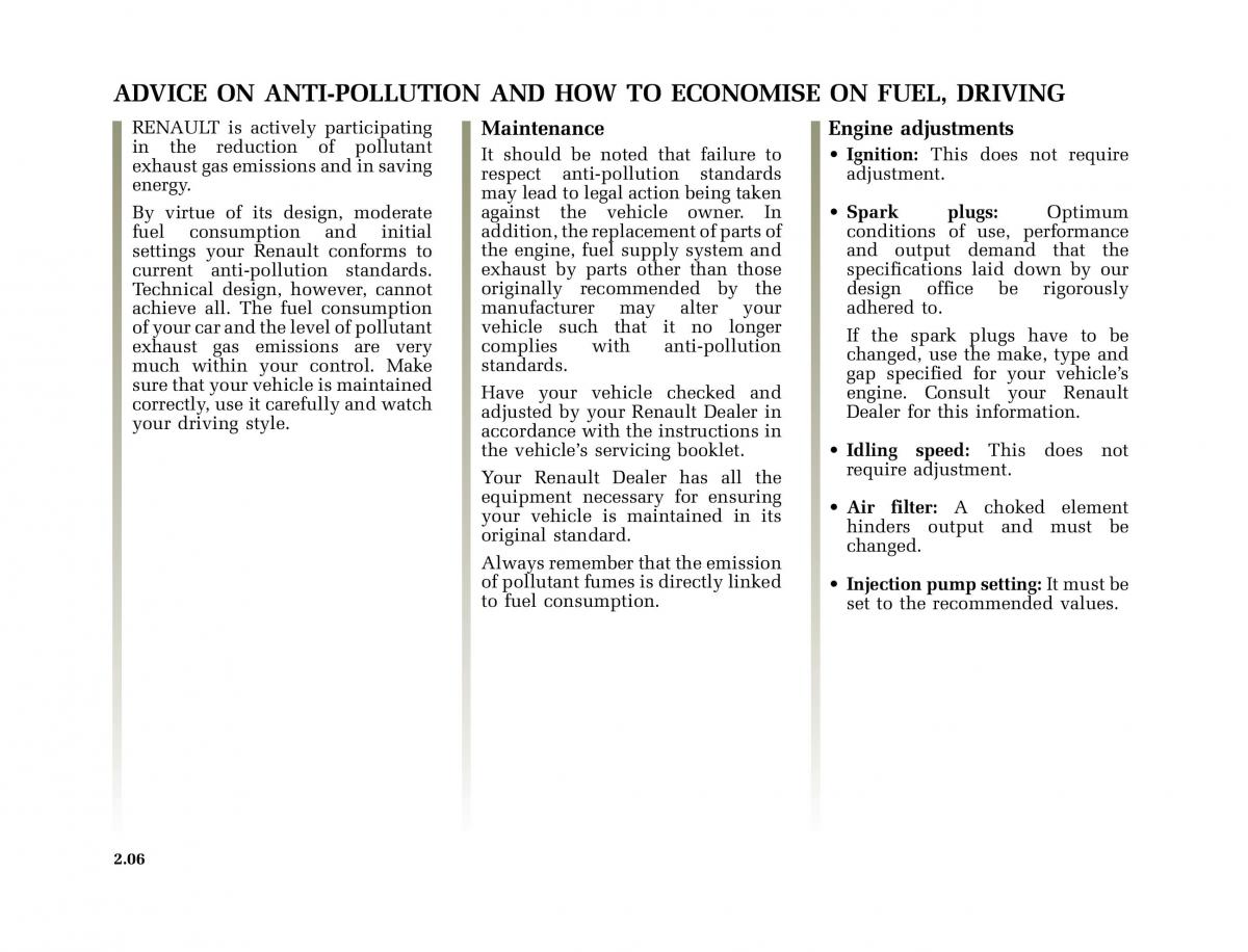 Renault Megane I 1 phase II owners manual / page 65