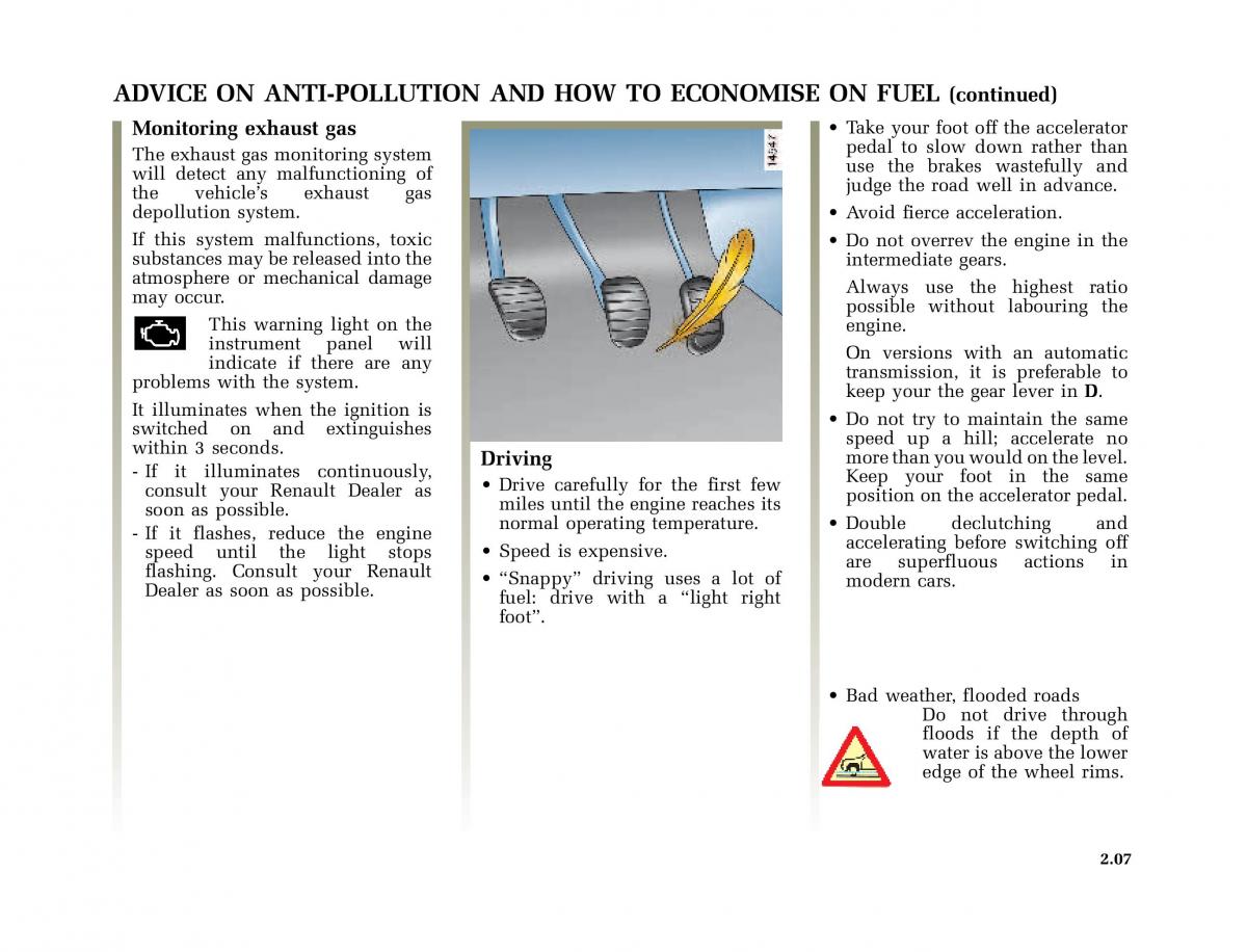 Renault Megane I 1 phase II owners manual / page 66