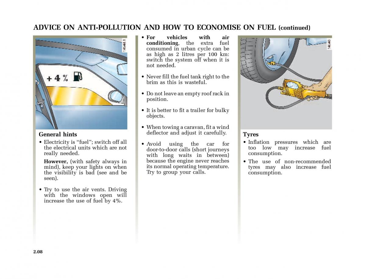 Renault Megane I 1 phase II owners manual / page 67