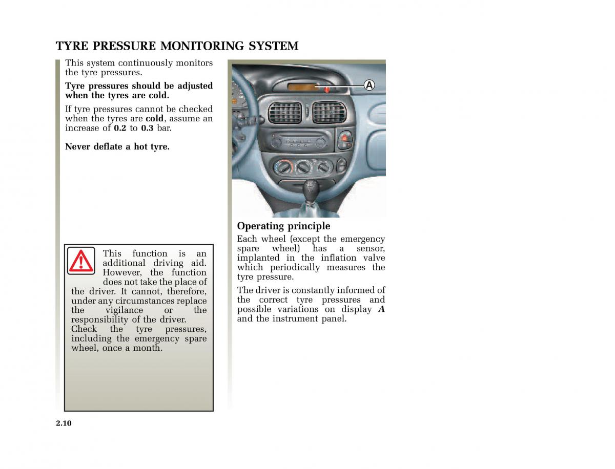 Renault Megane I 1 phase II owners manual / page 69