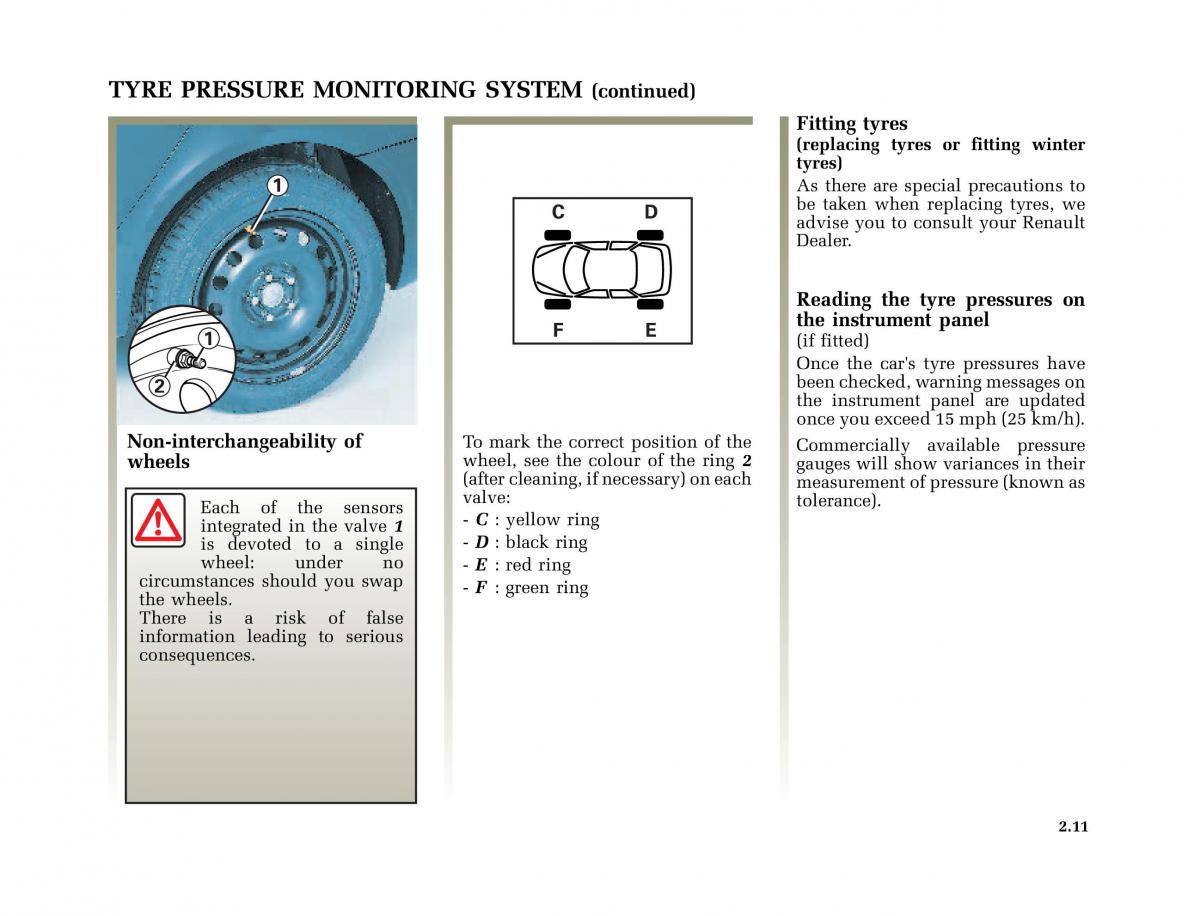 Renault Megane I 1 phase II owners manual / page 70