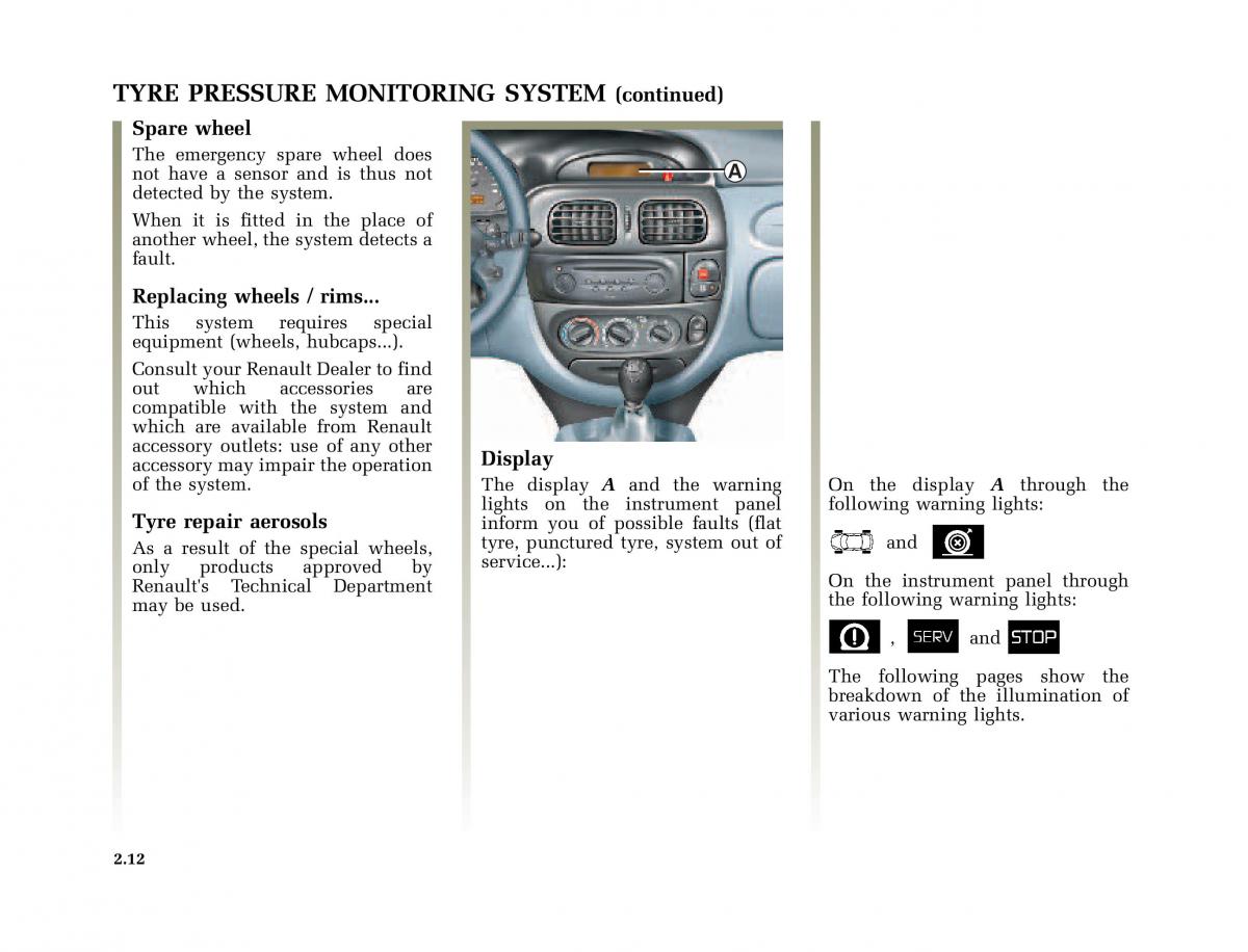 Renault Megane I 1 phase II owners manual / page 71