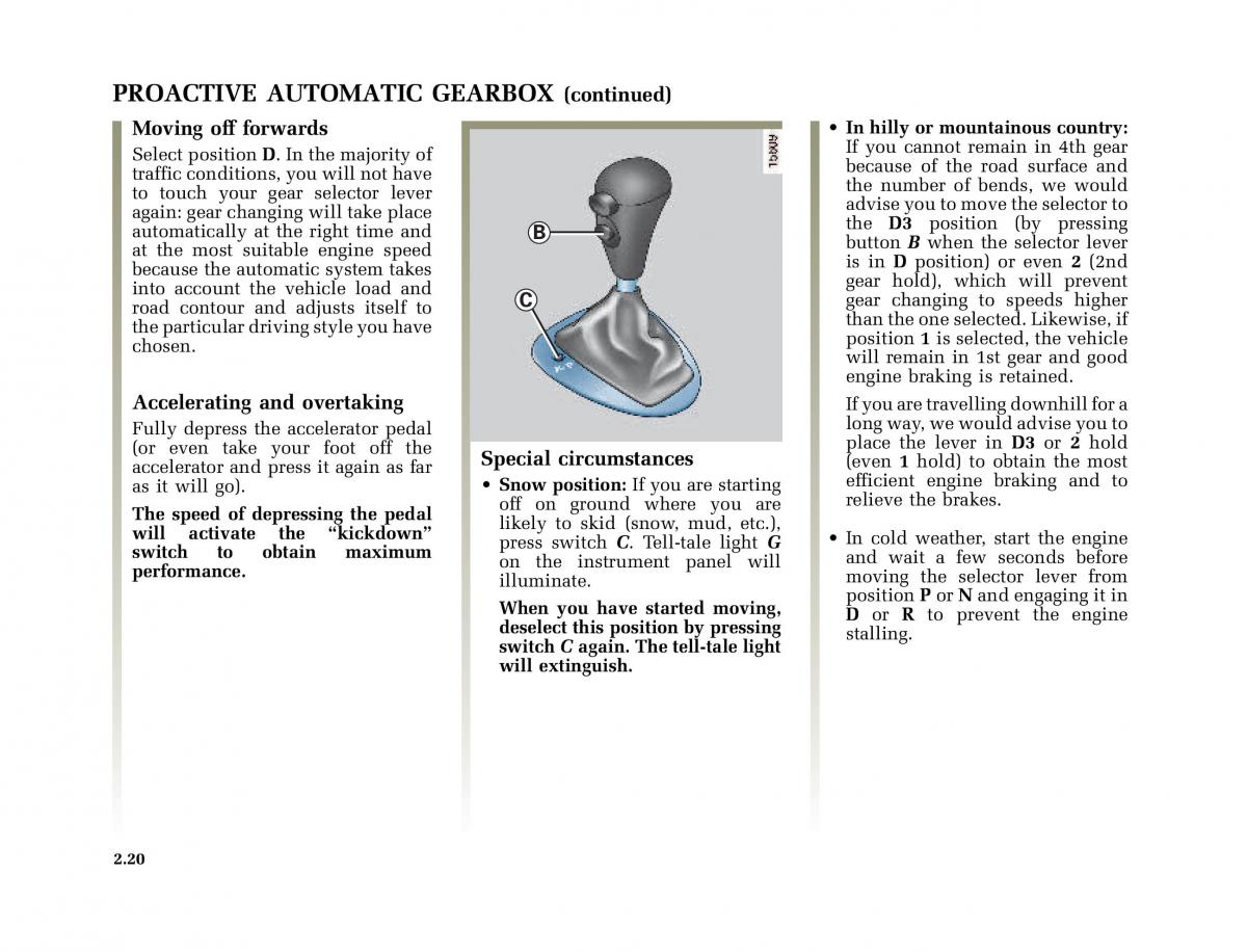 Renault Megane I 1 phase II owners manual / page 79