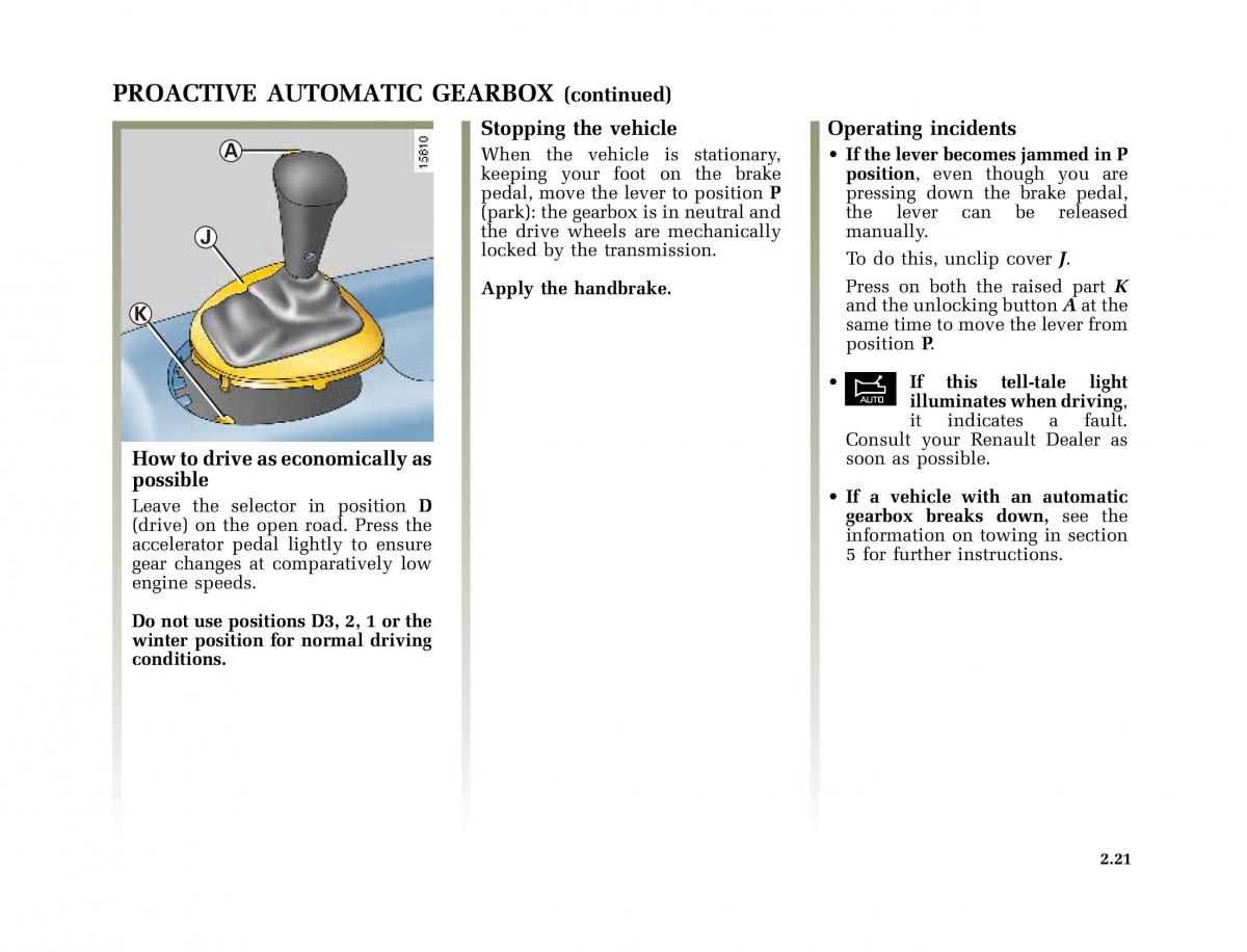 Renault Megane I 1 phase II owners manual / page 80