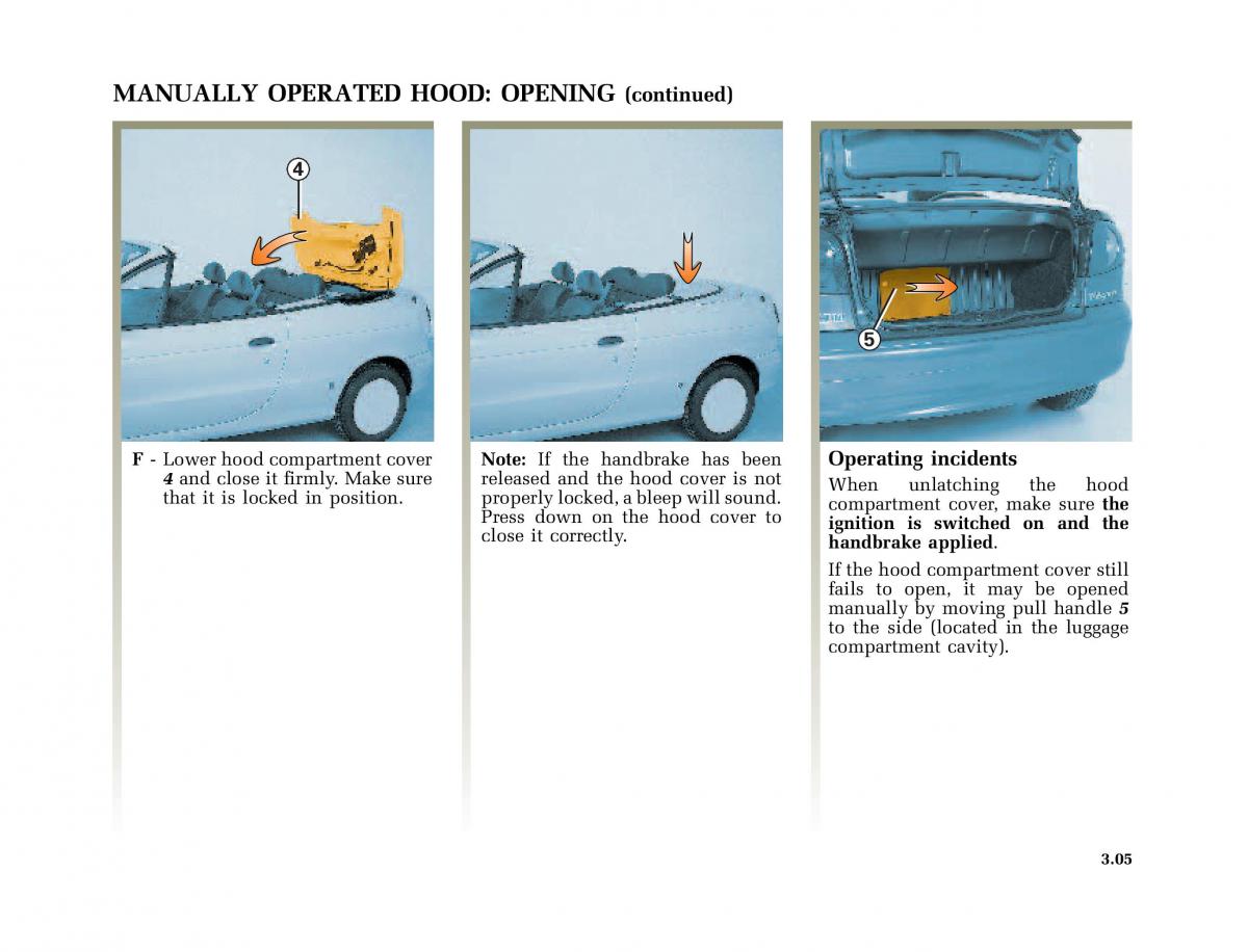 Renault Megane I 1 phase II owners manual / page 86