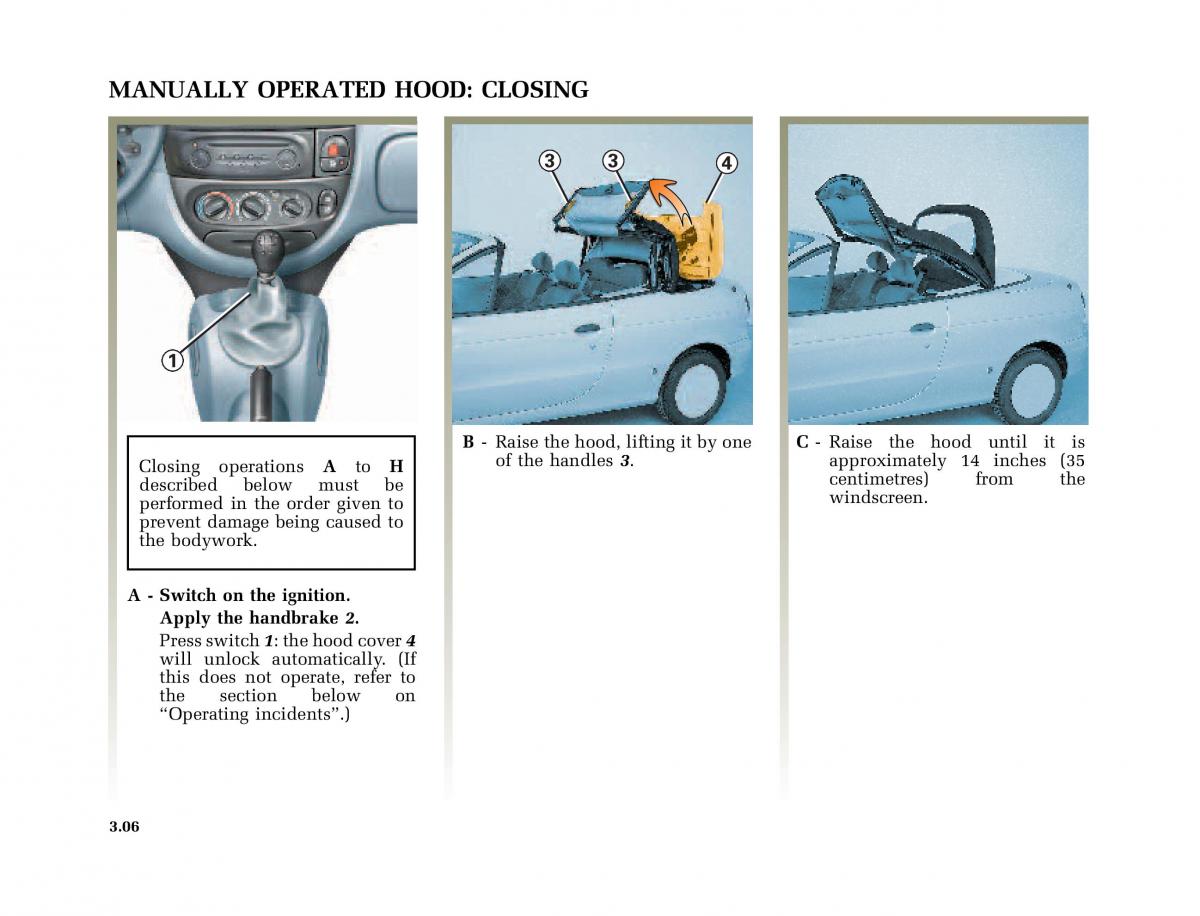 Renault Megane I 1 phase II owners manual / page 87