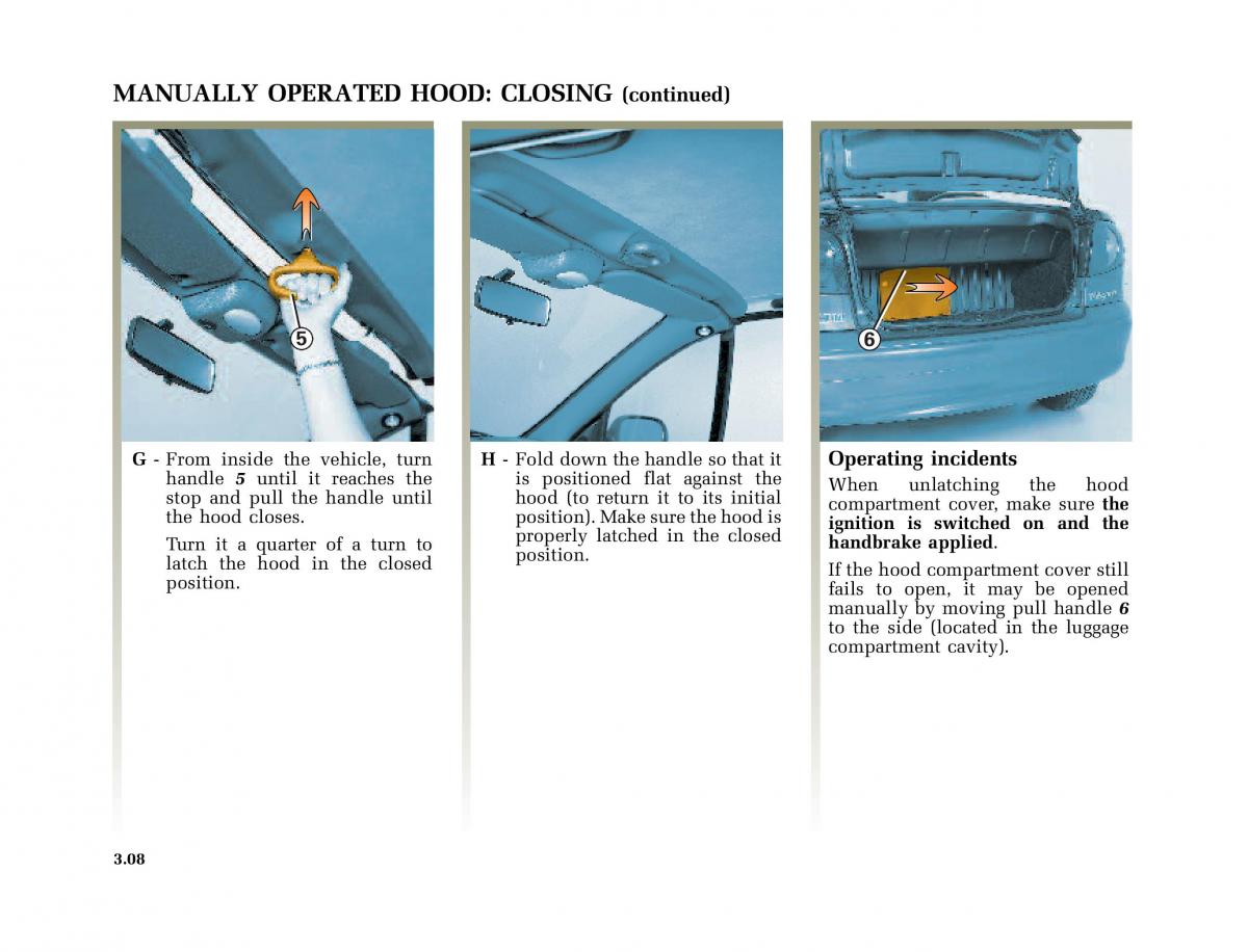 Renault Megane I 1 phase II owners manual / page 89