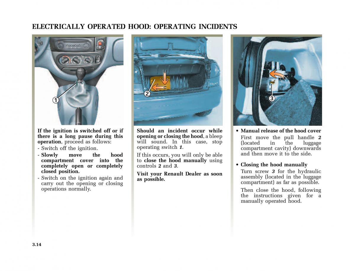 Renault Megane I 1 phase II owners manual / page 95