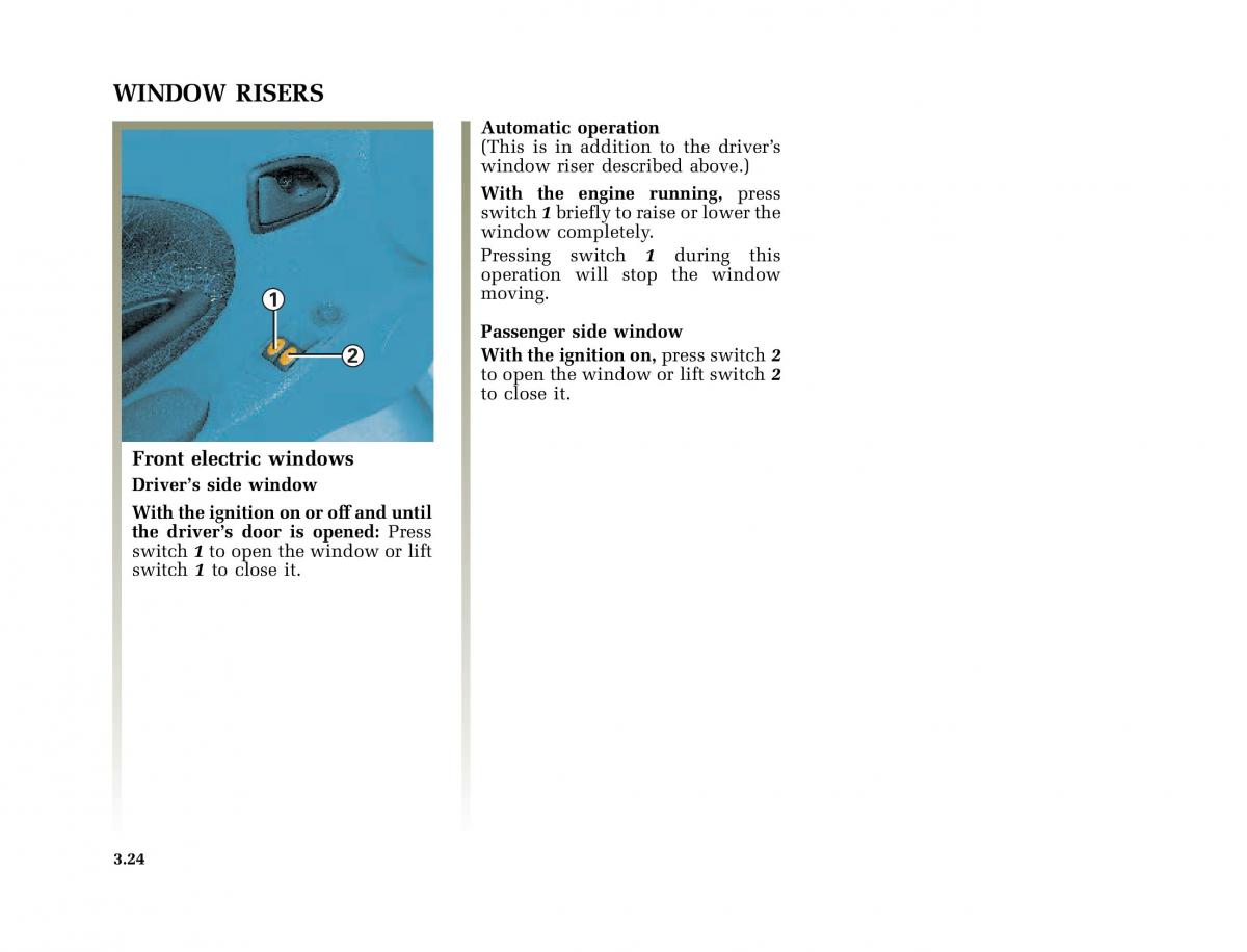 Renault Megane I 1 phase II owners manual / page 105