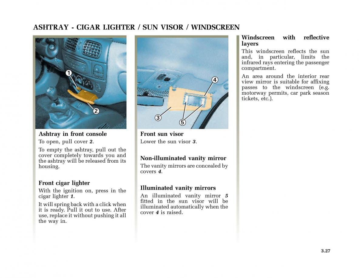 Renault Megane I 1 phase II owners manual / page 108