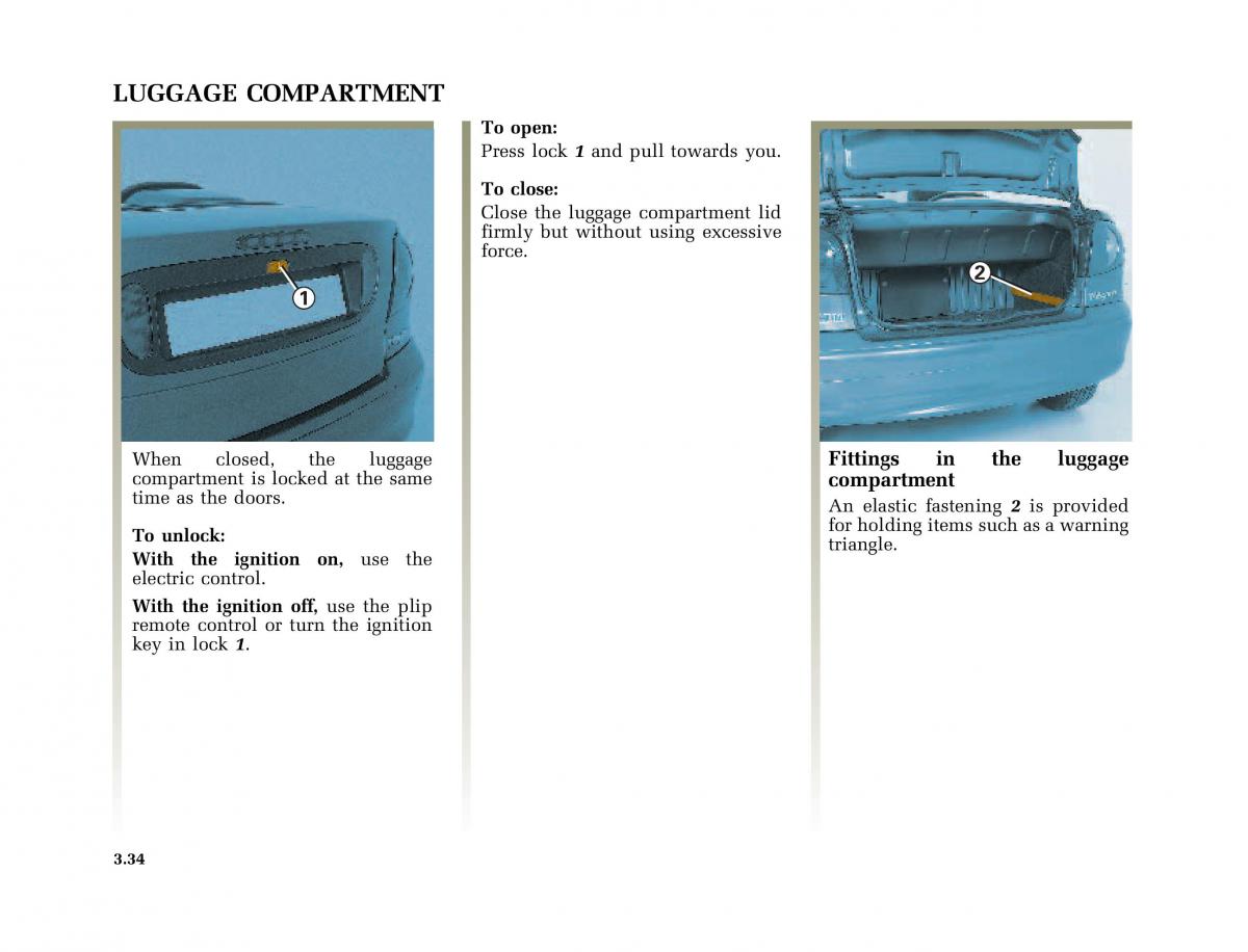 Renault Megane I 1 phase II owners manual / page 115