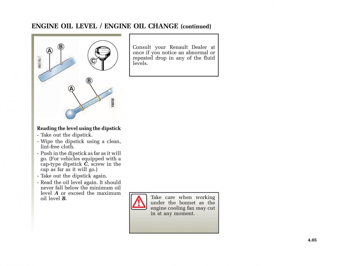 Renault Megane I 1 phase II owners manual / page 122