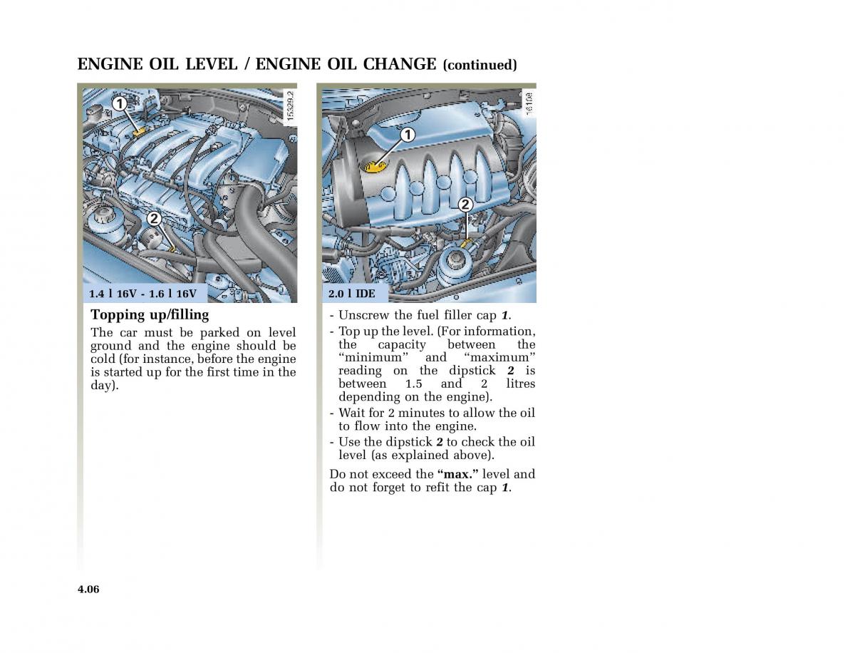 Renault Megane I 1 phase II owners manual / page 123