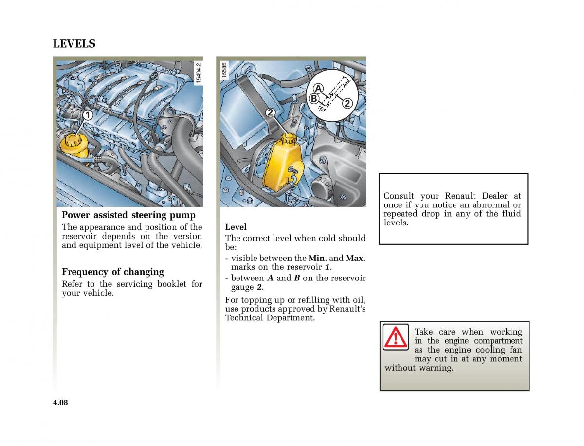 Renault Megane I 1 phase II owners manual / page 125