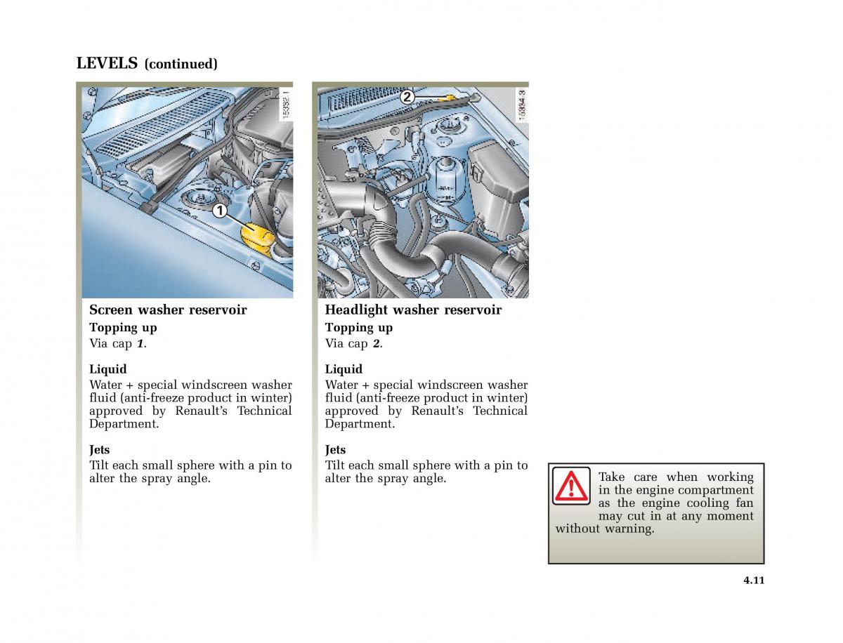 Renault Megane I 1 phase II owners manual / page 128