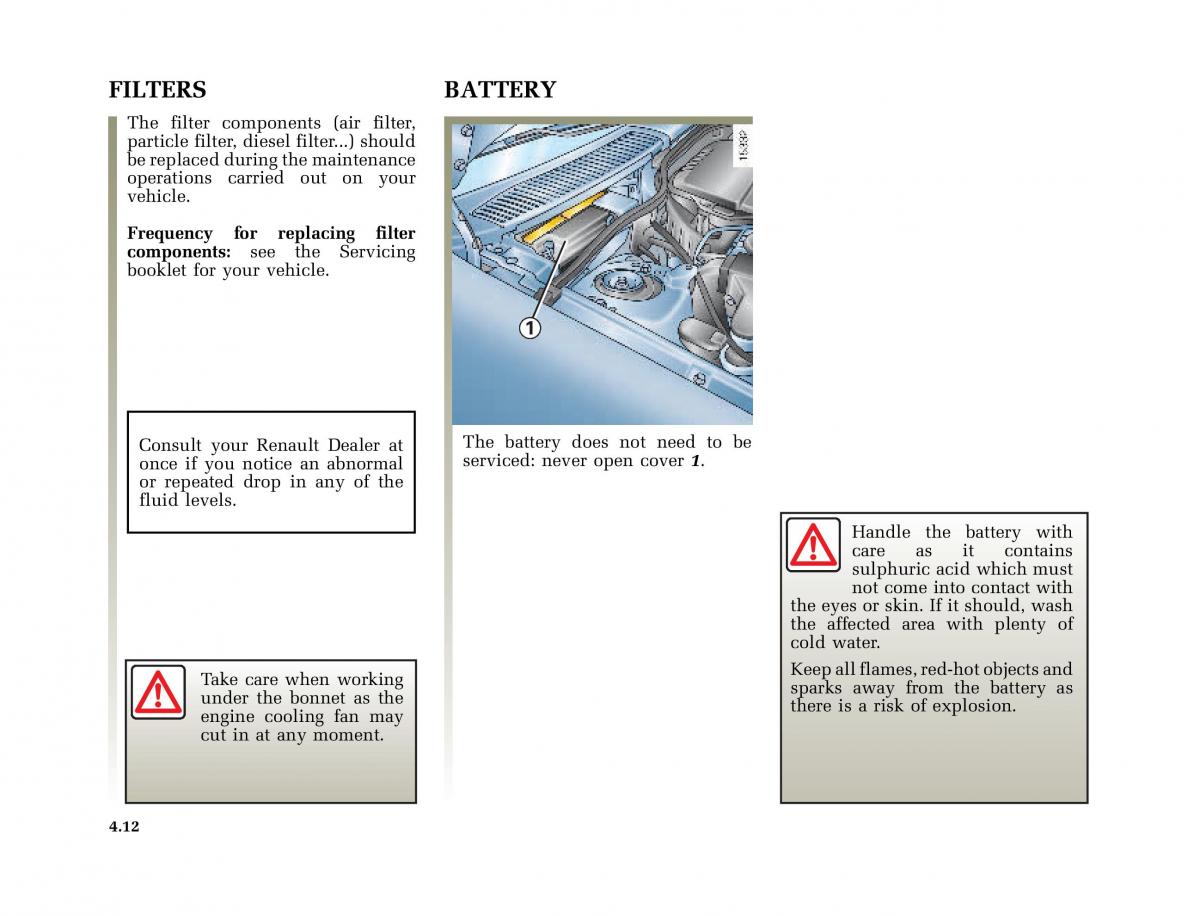 Renault Megane I 1 phase II owners manual / page 129