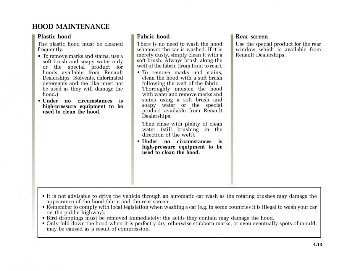 Renault Megane I 1 phase II owners manual / page 130