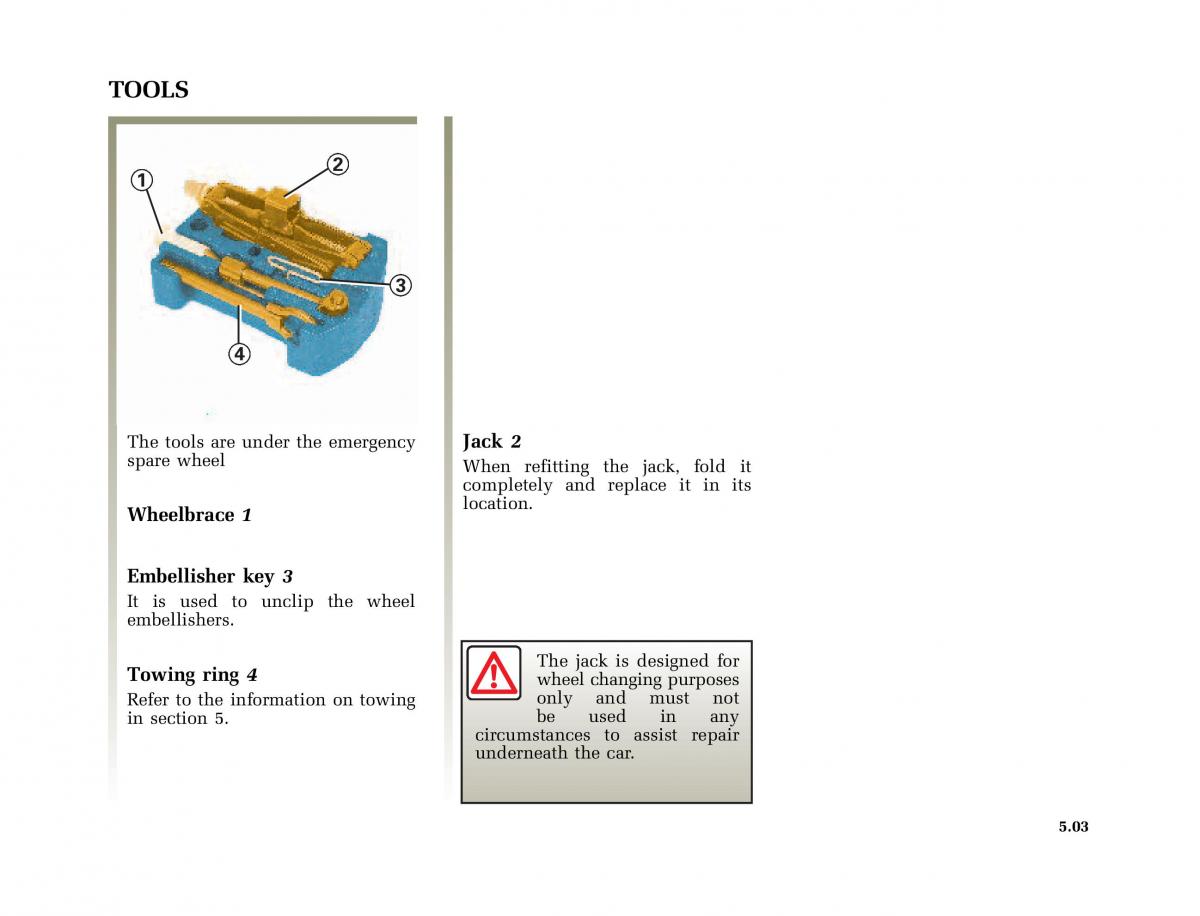 Renault Megane I 1 phase II owners manual / page 136