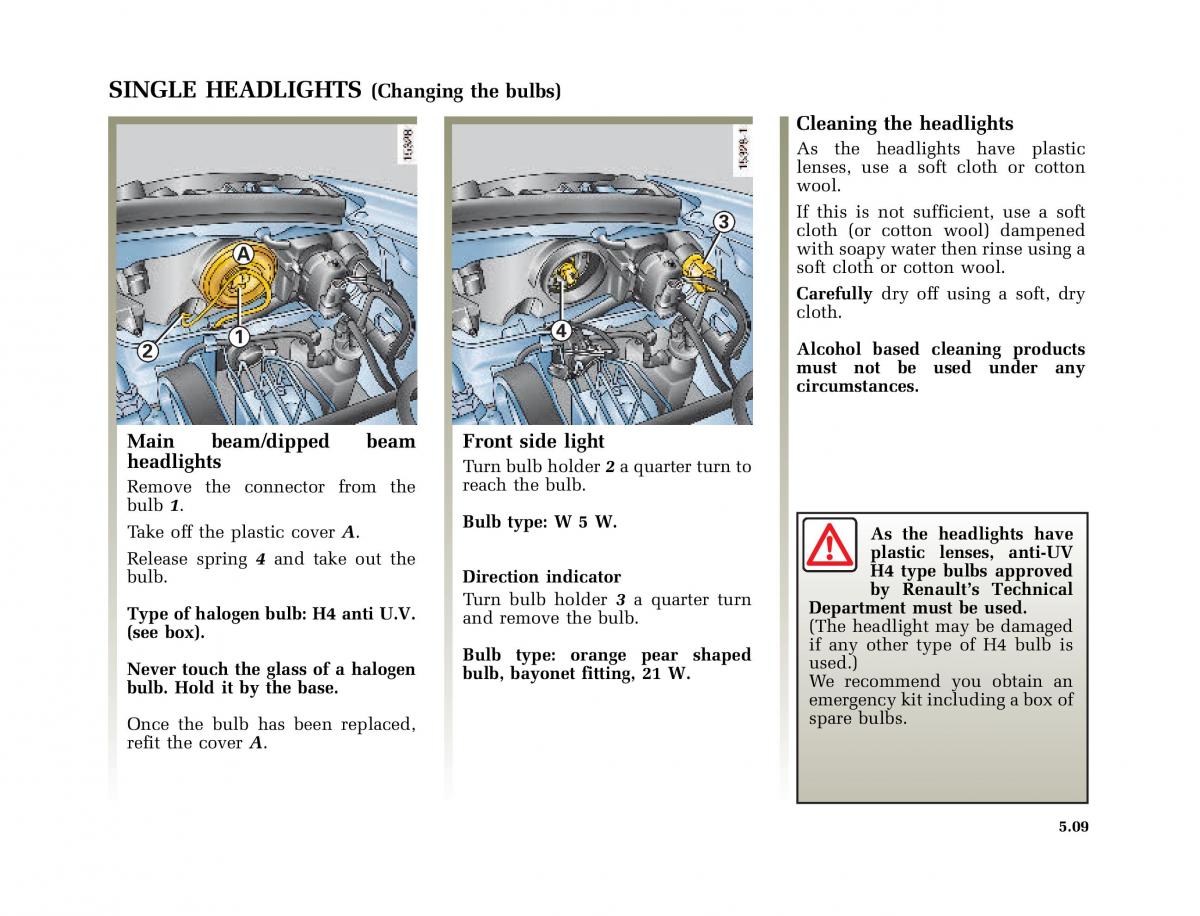 Renault Megane I 1 phase II owners manual / page 142