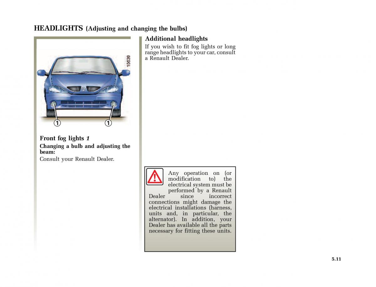 Renault Megane I 1 phase II owners manual / page 144