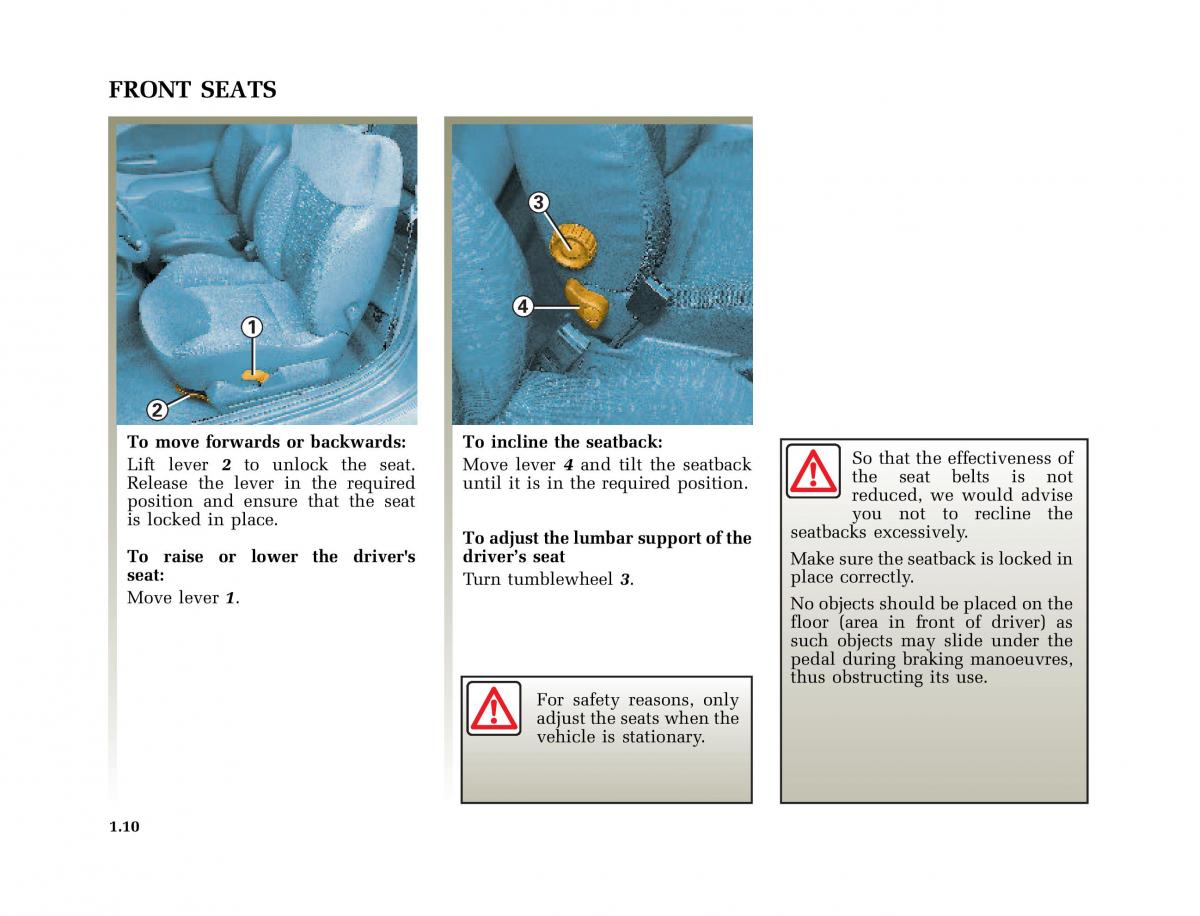 Renault Megane I 1 phase II owners manual / page 15