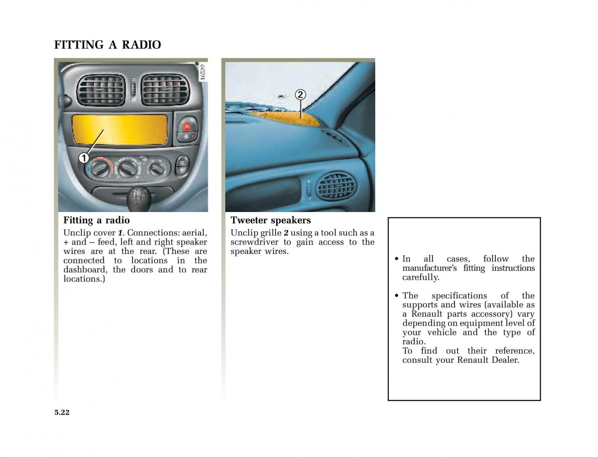 Renault Megane I 1 phase II owners manual / page 155