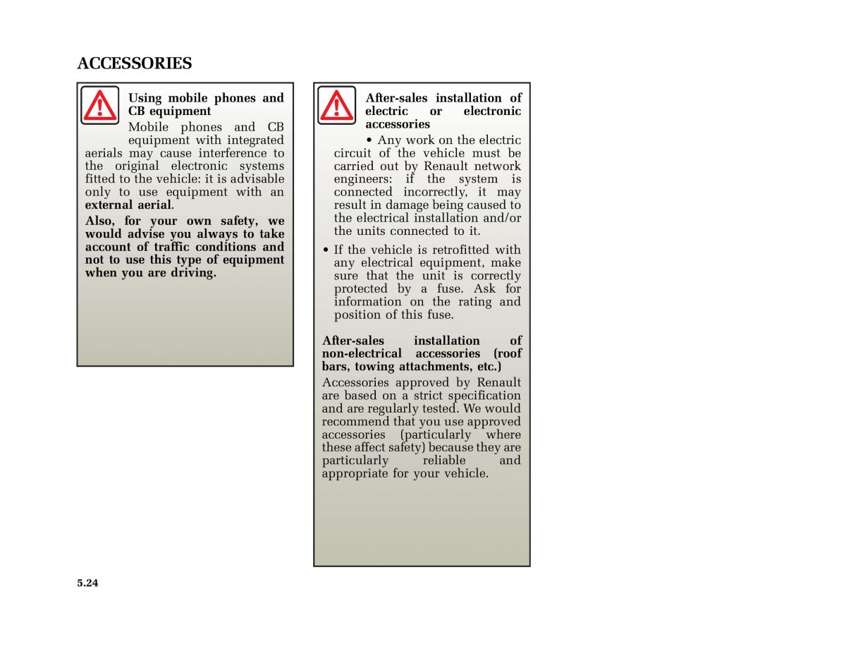 Renault Megane I 1 phase II owners manual / page 157