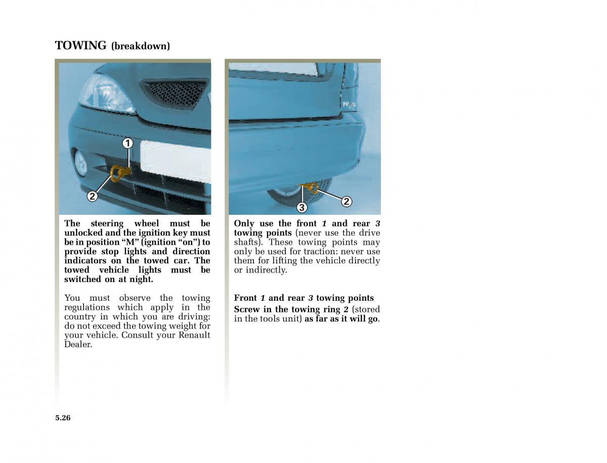 Renault Megane I 1 phase II owners manual / page 159