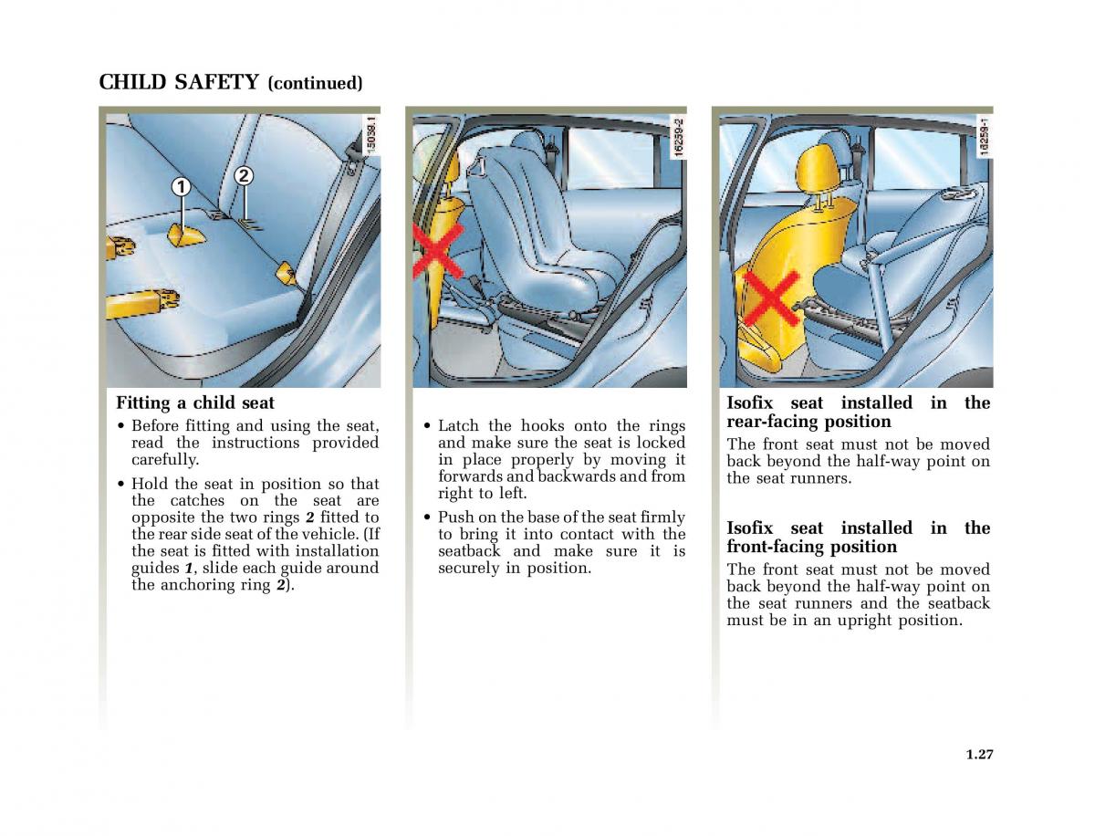 Renault Megane I 1 phase II owners manual / page 32