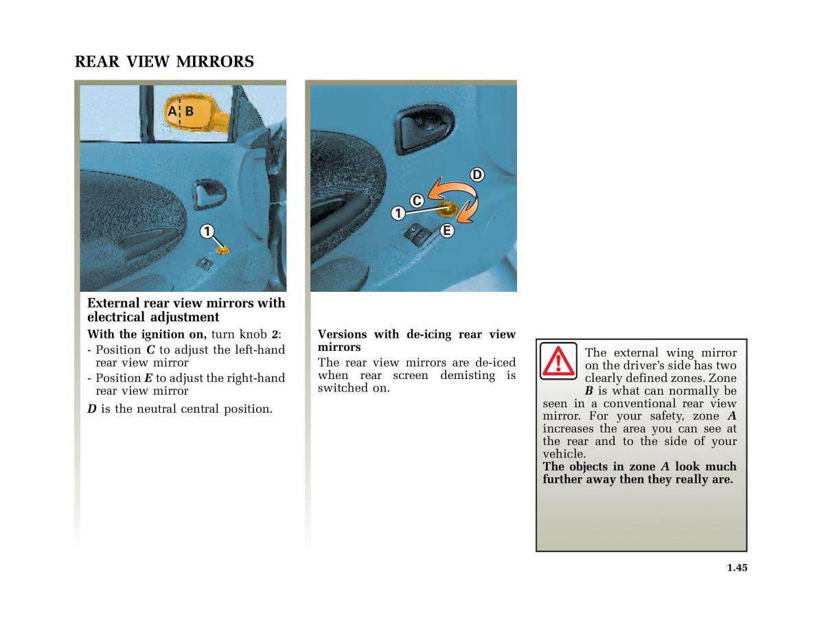 Renault Megane I 1 phase II owners manual / page 50