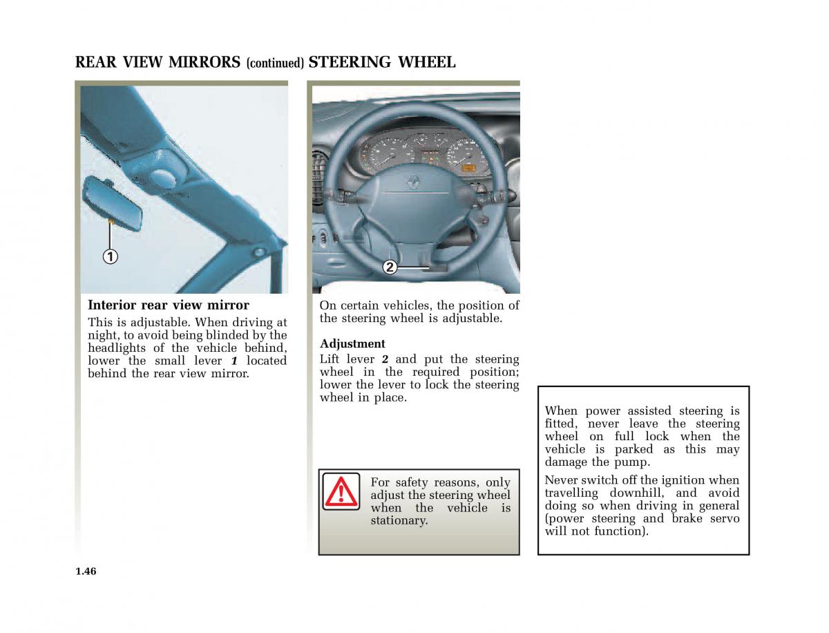 Renault Megane I 1 phase II owners manual / page 51