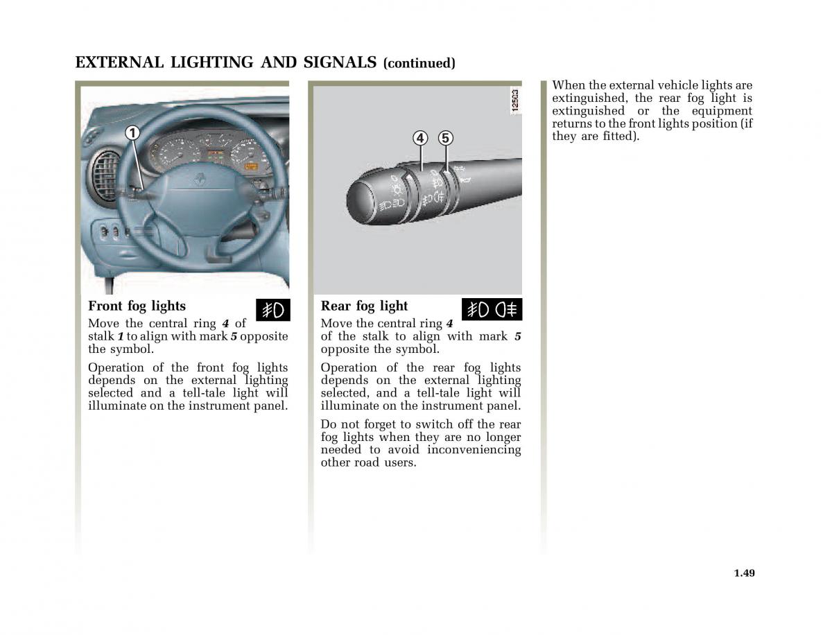 Renault Megane I 1 phase II owners manual / page 54