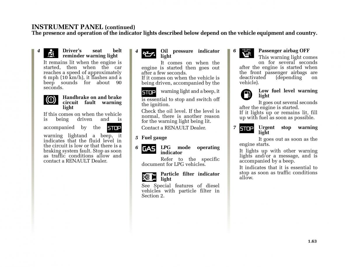 Renault Megane II 2 owners manual / page 72