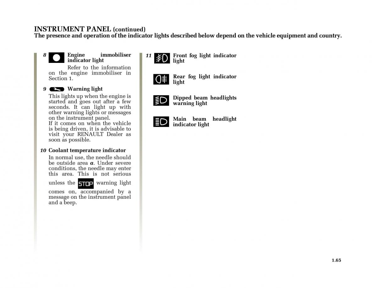 Renault Megane II 2 owners manual / page 74