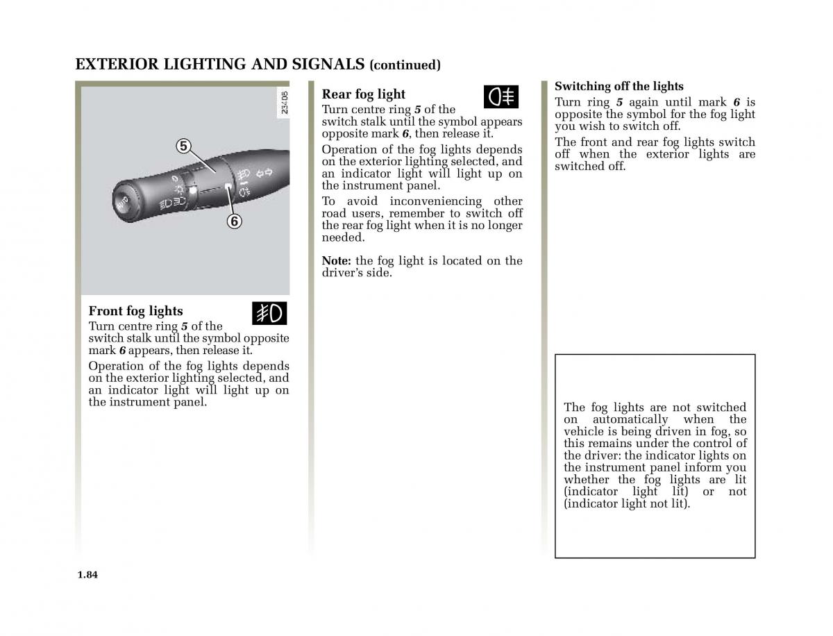 Renault Megane II 2 owners manual / page 93