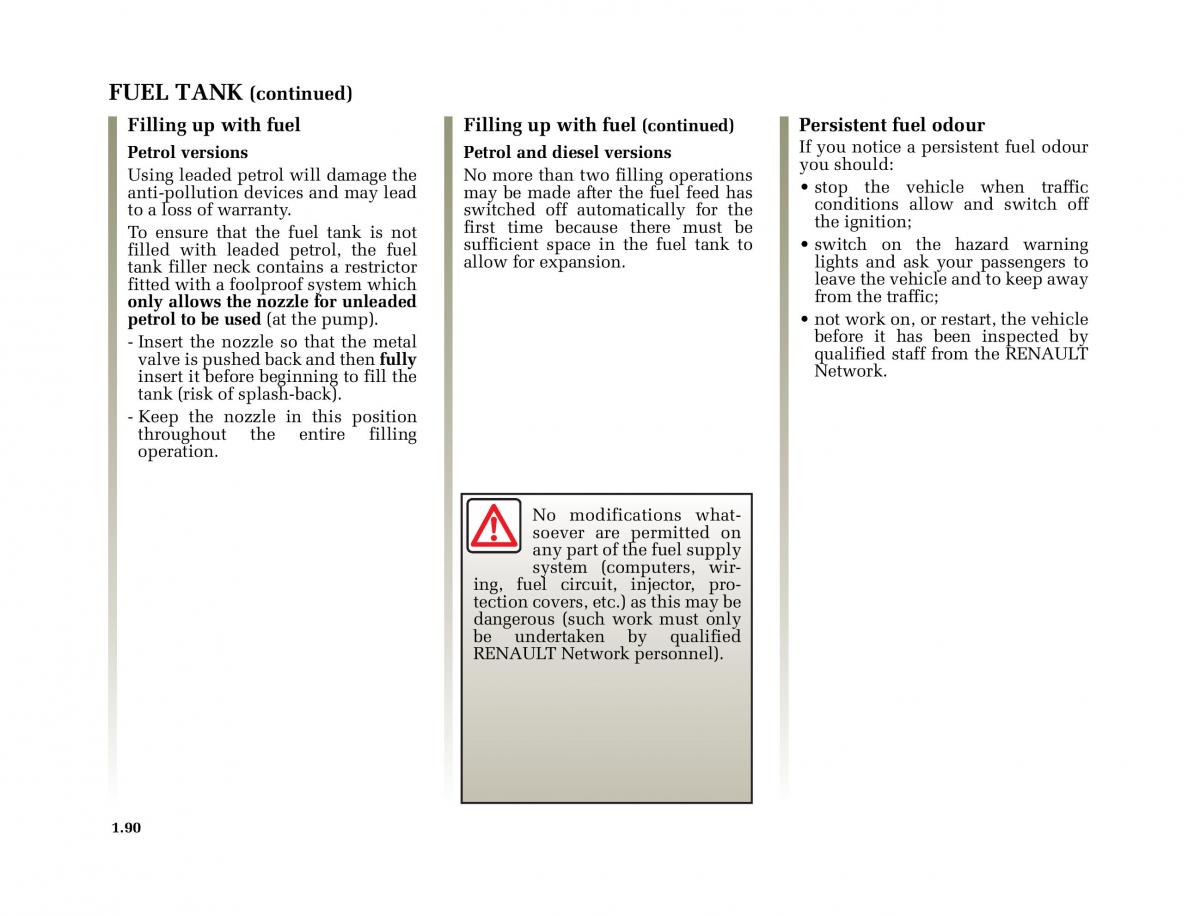 Renault Megane II 2 owners manual / page 99