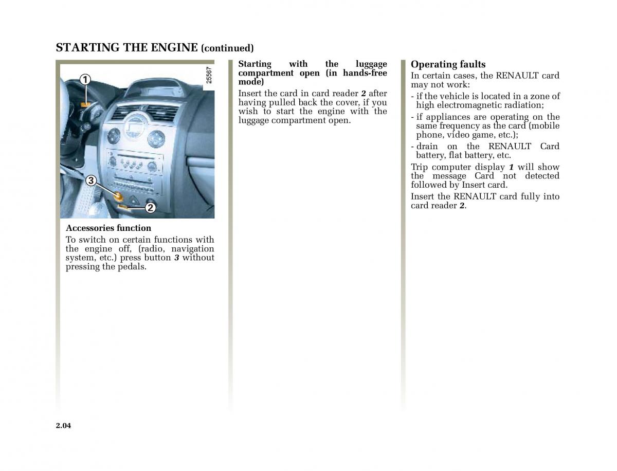 Renault Megane II 2 owners manual / page 103