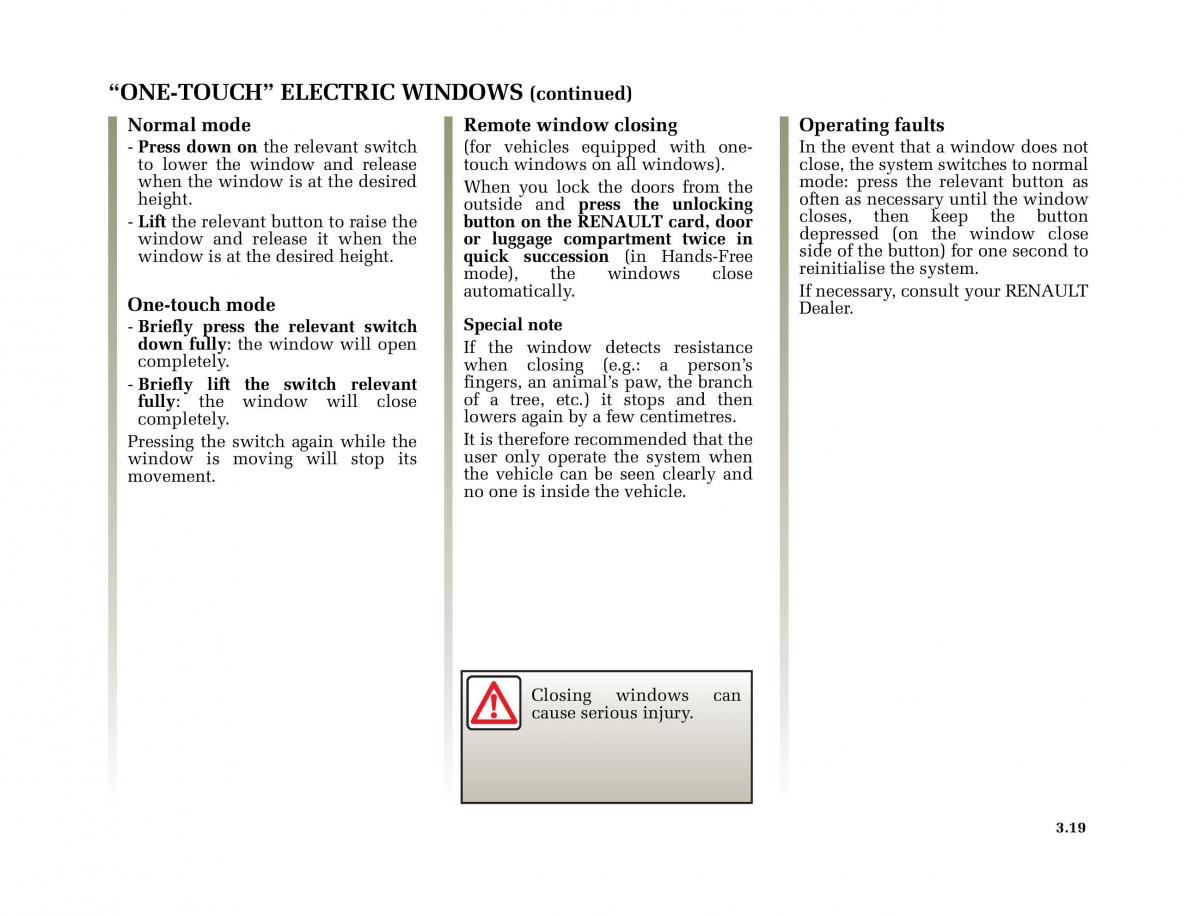 Renault Megane II 2 owners manual / page 156