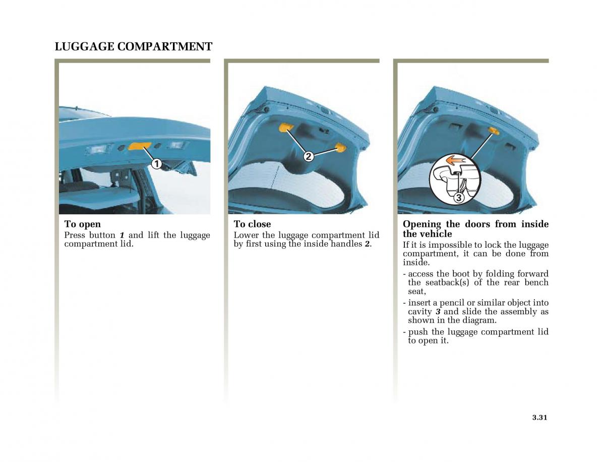 Renault Megane II 2 owners manual / page 168