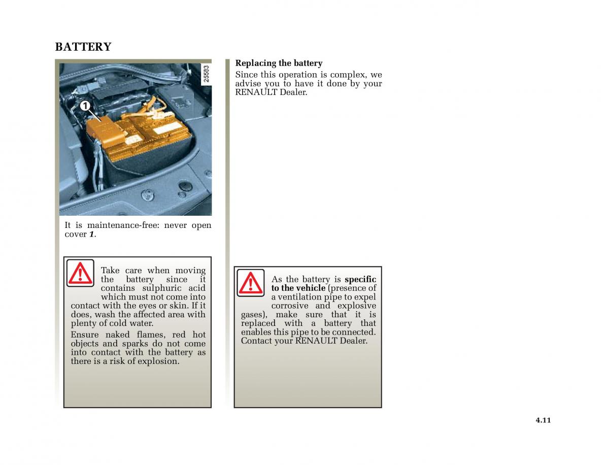 Renault Megane II 2 owners manual / page 184