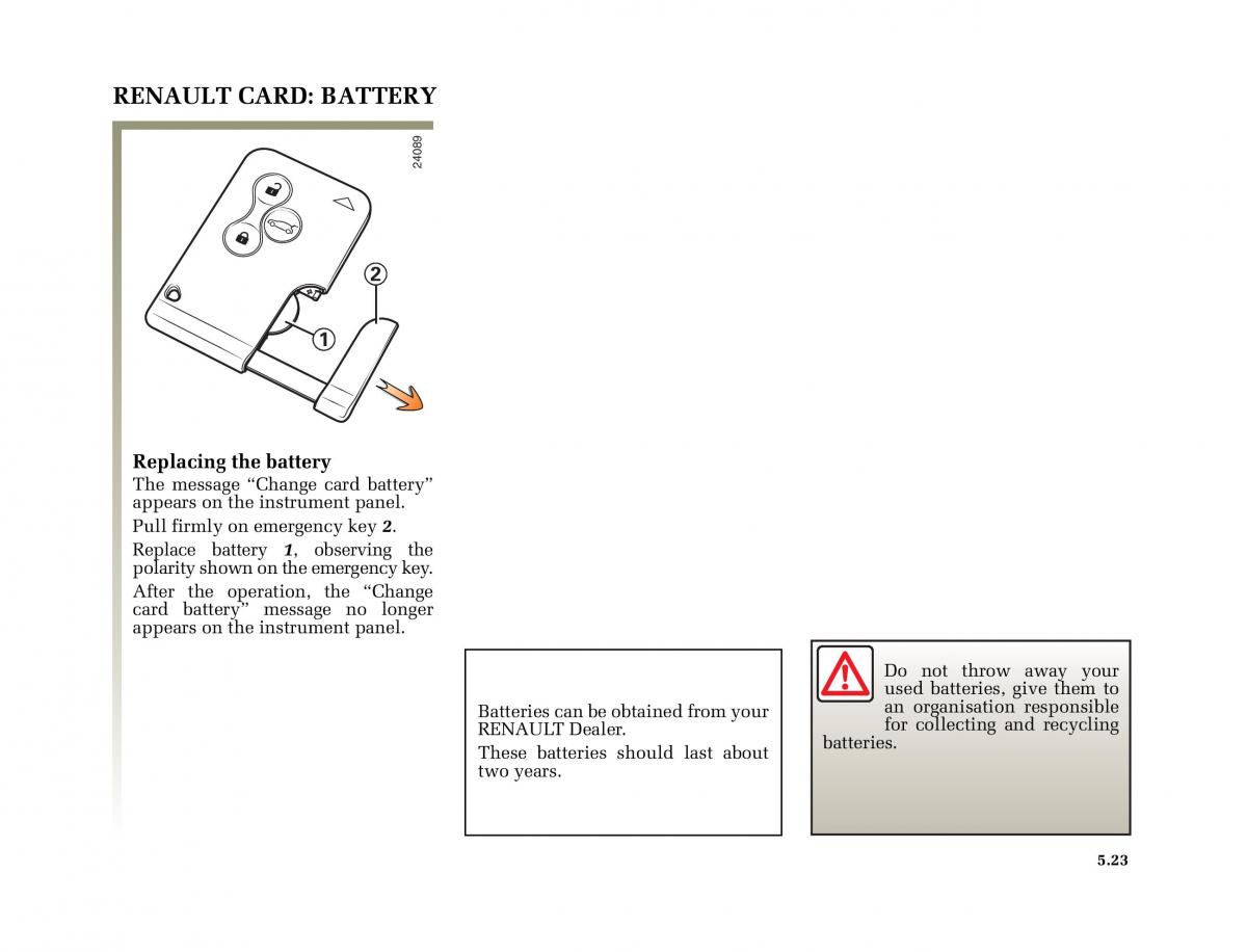 Renault Megane II 2 owners manual / page 210